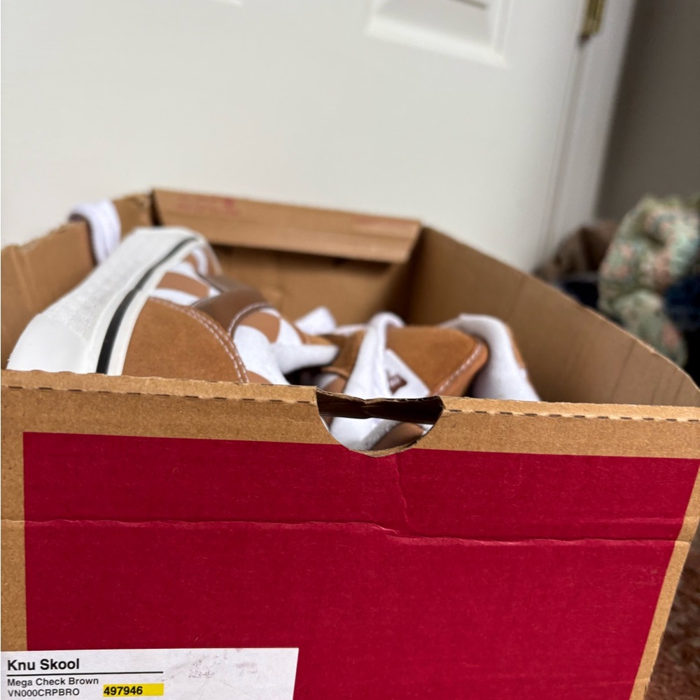 Vans Men's Mega Check Brown Sneakers